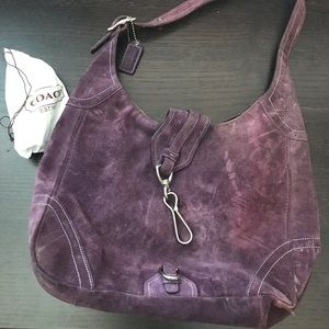 Coach suede shoulder bag